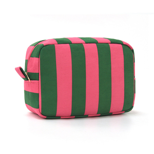 2026 New Big Capacity Travel Stripe Corduroy Makeup <strong>Bag</strong> Women Zipper Cabana Striped Cosmetic Storage <strong>Bag</strong> - Product Image 6