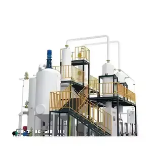 Factory price pyrolysis waste engine oil recycling to diesel distillation plant