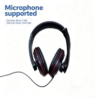 Casque de jeu filaire supra-auriculaire - Haute sensibilité 108 dB, Impédance 32Ω, Câble 1,8 m, Prise simple/double 3,5 mm