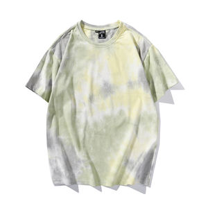 Commercio all'ingrosso t-shirt girocollo con Logo personalizzato 5% Spandex tye 95% oversize in <span class=keywords><strong>cotone</strong></span> a <span class=keywords><strong>manica</strong></span> corta Jersey da uomo 100% tessuto a <span class=keywords><strong>maglia</strong></span> - Product Image 1