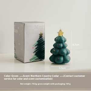 Acogedora decoración de vacaciones Linda vela de Navidad de Papá Noel <span class=keywords><strong>Spa</strong></span> y fragancia Idea de regalo Navidenas Coffret Cadeau - Product Image 2