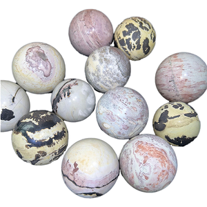 Kindfull Hot Sale Healing Stones Natural <b>Crystal</b> Craft Polished Feng Shui Energy Pink Tourmaline Sphere for Holiday Decoration - Product Image 1