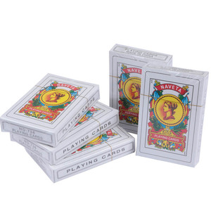 Jeu de cartes espagnoles personnalisées avec logo NAIPES imprimé, finition brillante, durable, écologique, en papier artistique imperméable, ensemble unique - Product Image 3