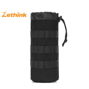 Sac en filet pour bouilloire, housse pour gobelet, <span class=keywords><strong>camouflage</strong></span> tactique, léger, système Molle, à suspendre à la taille, grande pochette pour bouteille d'eau, extérieur - Product Image 2