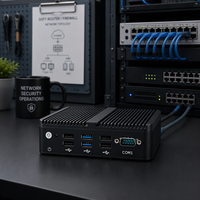 PC Mini Tanpa Kipas Grosir Intel N100 Quad Core 4 Port 2.5G i226 Linux Windows 11 USBx6 Soft Router Pfsense Firewall Router