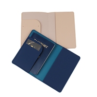 JIEXI Pabrik Grosir Langsung Set Hadiah Perjalanan Fashionable Dompet Paspor Kulit PU Tahan Lama Tempat Dokumen Bergaya Anti Maling Tahan Air