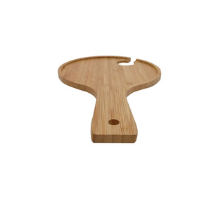 Plateau à fromage rond en bambou avec poignée pour servir du pain, des gâteaux, des fruits, usage domestique - Product Image 3