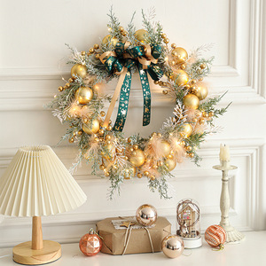 Guirlandes <span class=keywords><strong>de</strong></span> Noël en PVC faites à la main pour l'intérieur, 40 cm, avec lumières LED et guirlandes <span class=keywords><strong>de</strong></span> Noël - Product Image 4