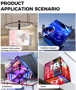 Panel de Visualización de <span class=keywords><strong>Cubo</strong></span> de <span class=keywords><strong>Rubik</strong></span> Cuadrado, Pantalla LED de <span class=keywords><strong>Cubo</strong></span> para Exteriores de 5 Caras, Impermeable IP65, P3 P3.91 - Product Image 4