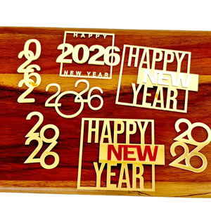 Honey And Sweetness <b>Acrylic</b> Cake Decorations 2026 New Year Party Cake Toppers Christmas Holiday Decor - Product Image 4