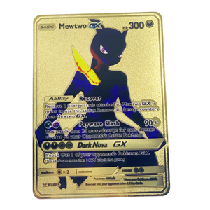 Muestras gratis Admite tarjetas de juego de metal dorado con idioma de estilo personalizado <span class=keywords><strong>Pikachu</strong></span> Mona <span class=keywords><strong>Pika</strong></span> Metal Gold Poke Mon Cards - Product Image 5