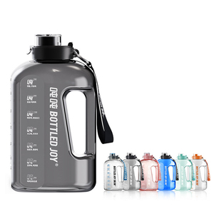 Bottiglia per Bere Ecologica da 1,5L con Cannuccia e Cinturino, Infrangibile, per Bere Direttamente, Regalo Motivazionale - Product Image 1