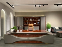 Ensemble table et chaise de bureau de direction 2026 en bois écologique, design moderne et épuré, bureau modulaire exécutif avec tiroirs de rangement pour usage commercial