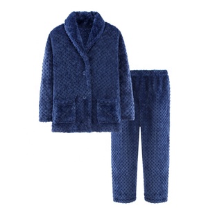 Pigiama di Lusso Personalizzato in Pile Termico di Poliestere, Set Due Pezzi <span class=keywords><strong>per</strong></span> Coppie, Abbigliamento da <span class=keywords><strong>Notte</strong></span> Invernale Natalizio di Lusso <span class=keywords><strong>per</strong></span> Donna, Vendita all'Ingrosso - Product Image 5