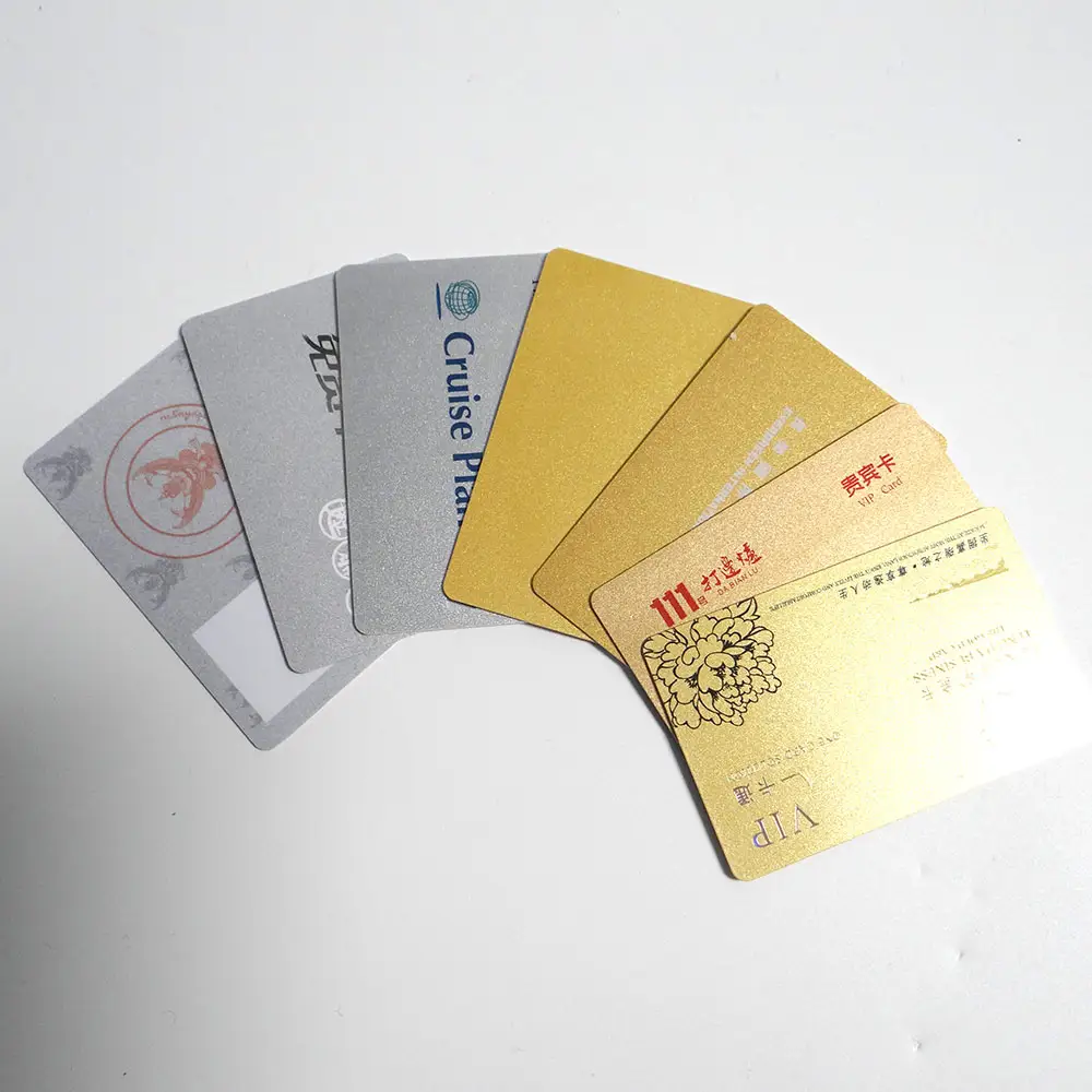 custom printing silver / gold glitter effect pvc plastic gift CARD, membership VIP PVC card