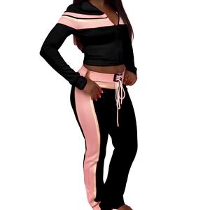 OuYaan 2026 Hot Sale Dames Getailleerde Top met Print en Patchwork, Lange Mouwen & Verstelbare Bandjes BH & Broek met Striktaille 3-delige Set - Product Image 3