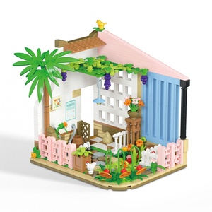 Juego de Bloques de Construcción de Casas de Jardín con Vista a la Ciudad, Tipo 4 en 1, Novedad de 2024, Bloques de Cristal para Construir Casas de Flores, Ladrillos para Niños, Juguetes de Bricolaje - Product Image 2