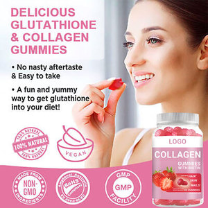 Gomitas de colágeno de biotina Sinocare de etiqueta privada para uñas de piel y cabello 60 gomitas con sabor a fresa con selenio y vitamina <span class=keywords><strong>C</strong></span> - Product Image 5
