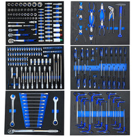 Ensemble d'outils à main professionnels en acier au carbone robuste de 245 pièces, chariot à outils pour mécanicien, garage, réparation, entretien, amélioration de la maison