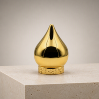 Capuchon de flacon de parfum en alliage de zinc en gros, avec logo personnalisé, en zamac de luxe, modèle Fea15, avec insert, pour moules existants