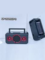 Haut-parleur portable d'extérieur SG558 10W à énergie solaire avec batterie amovible et support de téléphone