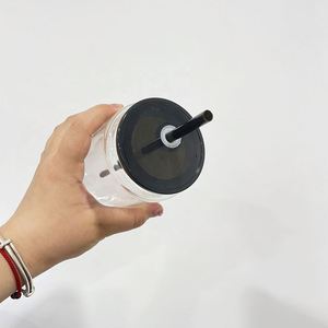 Gobelet en verre à double paroi de 12oz et 15oz, vierge pour sublimation, pré-percé, avec couvercle amélioré et paille, pour globe à neige - Product Image 3