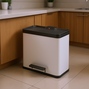 Poubelle de cuisine HAILO Pedal Waste Separator ko Duo Plus L 30L avec couvercle et ouverture à pédale pour une utilisation facile - Product Image 3