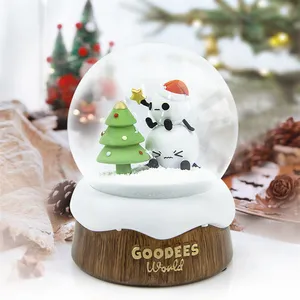 home and decoration winter snowman Christmas tree customized snow ball resin souvenir custom globe souvenirs manufacturers