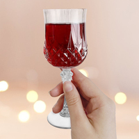 Verres à Pied Personnalisés Gravés pour Hôtels et Restaurants, Style Vintage, Ultra-Transparents, pour Eau et Vin, en Verre