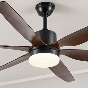 Ganzjähriger Komfort: 6-teiliger Deckenventilator mit ABS-Flügeln (168 cm), Beleuchtungsset, Mattschwarz-Design und dimmbarer <span class=keywords><strong>LED</strong></span>-Beleuchtung für Wohnzimmer und Terrasse - Product Image 3