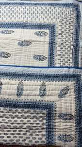 Edredón Kantha de Lujo Premium con Diseño Jaipuri, Edredón con Estampado de Bloques, Edredón de Algodón con Diseño Étnico Estampado a Mano para Decoración de Hoteles - Product Image 2