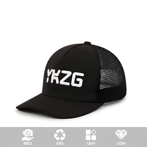 Casquette Trucker 5 Panneaux en Maille Respirante et Légère à Séchage Rapide, Style Y2K, avec Cordon <span class=keywords><strong>de</strong></span> Serrage Ajustable pour Course en Trail - Product Image 1