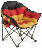 Chaise de jardin extra large à dossier haut avec coussin chauffant, pliable, pour l'extérieur, en acier inoxydable, idéale pour les sports d'hiver, fournisseur chinois