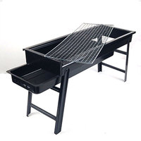 Barbecue instantané portable pliant détachable jetable pour l'extérieur de style japonais Barbecue BBQ Matériau en acier au carbone moderne