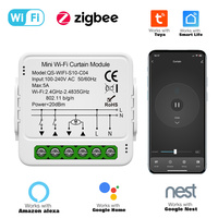Module d'interrupteur intelligent Tuya WiFi Zigbee pour rideaux, stores et moteurs de volets roulants, contrôle par application, compatible avec Alexa, Google Home et Smart Life