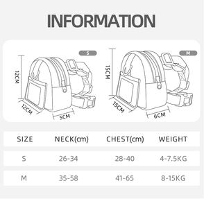 Açık Hava Seyahat Evcil Hayvan Sırt Çantası, Tasma İle Taşınabilir Köpek Taşıma Çantası, Ödül Maması Kesesi ve Dışkı Poşetleri ile - Product Image 6