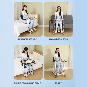 Silla de Ruedas Hidráulica de Transferencia 180 °   Asiento Abierto para Personas <span class=keywords><strong>Mayores</strong></span>, Embarazadas, Discapacitadas, Cuidado en el Hogar, Baño, Inodoro, <span class=keywords><strong>Asistencia</strong></span> - Product Image 5