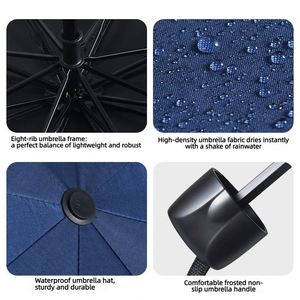 Paraguas de Viaje Manual de Bolsillo Económico, Impresión Personalizada, Recubrimiento Negro, Protección UV, Impermeable, Plegable en 3 Secciones, Venta al Por Mayor - Product Image 4