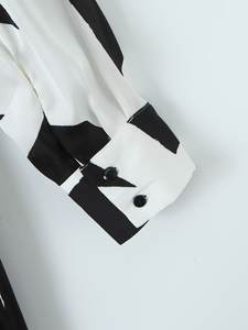 TAOP&ZA Nouvelle Collection Printemps 2026 – <span class=keywords><strong>Robe</strong></span> Élégante en <span class=keywords><strong>Satin</strong></span> Imprimé Zèbre à Boutonnage Simple et Ceinture à Nouer pour Femme 2443 - Product Image 5