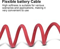 Câble de soudure/batterie 6 AWG en cuivre toronné isolé EPDM 600 V rouge + noir pour usage automobile/solaire/générateur -50°C +105°C