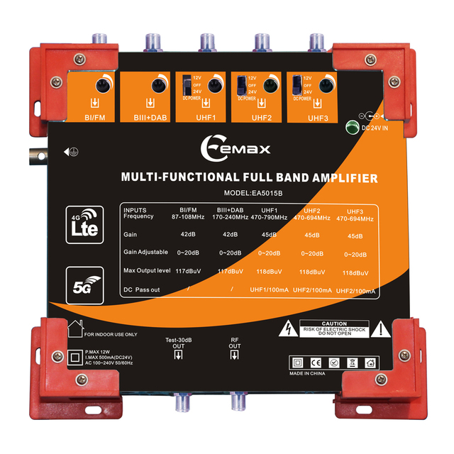 EA5015B Multi-Functional Full Band Amplifier TV RF Amplifier Indoor Full Band Amplifier 4G/5G Filter TV Amplifier
