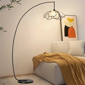 Hoa Hình dạng cổ phòng khách Đèn sàn hiện đại Retro thiết kế nghệ thuật Trung Quốc biệt thự B & B 27 Đèn sàn câu cá - Product Image 2