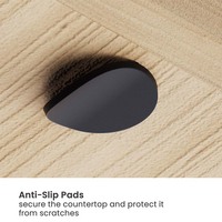 Planche de comptoir étanche pour lave-linge et sèche-linge WMS14-02, capacité 100 kg, étagère de rangement en bois robuste pour buanderie avec rebords de protection