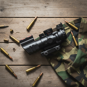 4x32 전술 스코프 콤보 - 최고급 레드 도트 사이트, 레드/그린 조명 레티클, 방수 금속, 멀티 코팅 렌즈 - Product Image 4