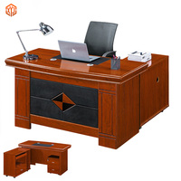 Escritorio Ejecutivo Moderno en Forma de L, Conjunto de Muebles de Oficina para Gerentes con Gabinete Lateral para Oficina de Director Ejecutivo, Suministros para Proyectos