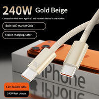 Nouveau câble tressé Type-C 65W à charge rapide, cordon de charge Type C vers Type C pour iPhone 15 16 17 Pro Max, idéal pour la maison, le bureau et les voyages