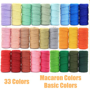Cordón de algodón rojo trenzado para <span class=keywords><strong>manualidades</strong></span>, hilo de algodón de macramé de 3mm a la venta - Product Image 2