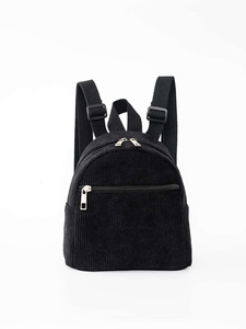 Logo ricamato ragazze zaino da <span class=keywords><strong>donna</strong></span> di colore <span class=keywords><strong>rosa</strong></span> piccoli piccoli piccoli zaini in velluto a coste mini zaino per ragazza - Product Image 4