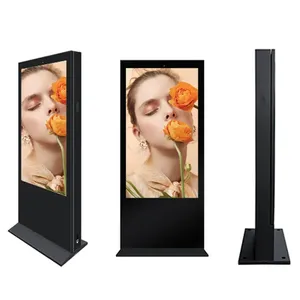 Ip65 방수 촉각 외관 야외 55 인치 LCD 디스플레이 광고 화면 안드로이드 디지털 간판 토템 키오스크