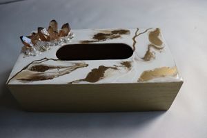 กล่องกระดาษทิชชู่เคลือบ MDF ทำมือของขวัญที่ทันสมัยสำหรับคนที่คุณรักกล่องไม้ตกแต่งสำหรับบ้านและสำนักงาน - Product Image 5